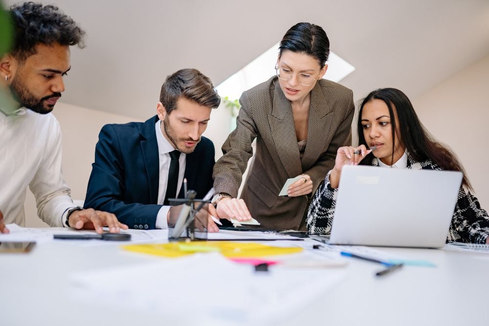 People collaborating in office